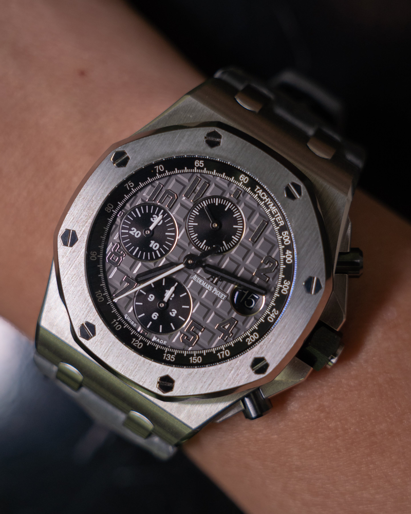 Audemars Piguet Royal Oak with octagonal bezel on a man's wrist