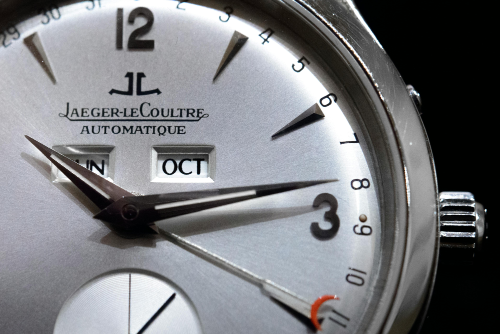 Jaeger-LeCoultre Reverso with rectangular flip-case and leather strap